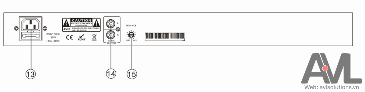 Mặt sau đầu phát nhạc nền ITC T-6221 Mặt sau đầu phát nhạc nền ITC T-6221