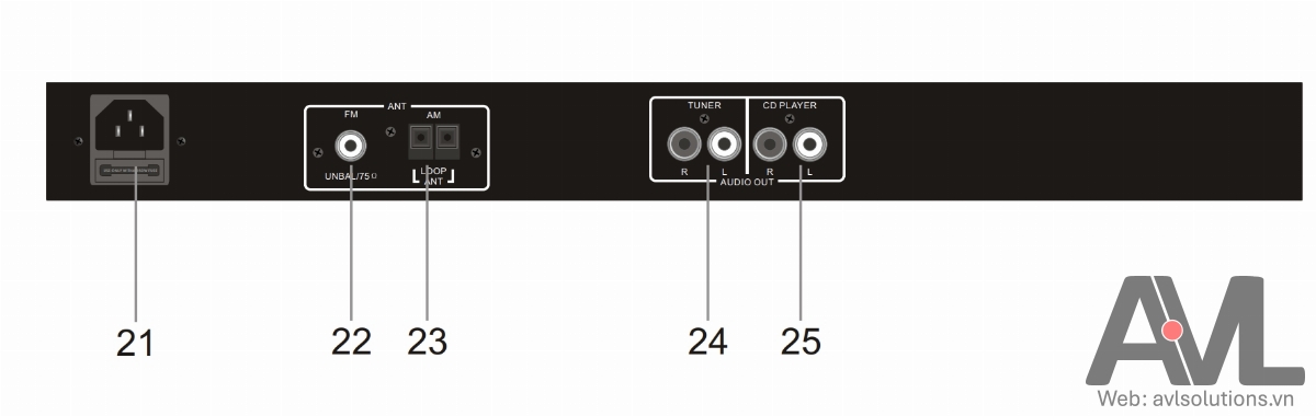 Mặt sau đầu phát nhạc ITC T-2221