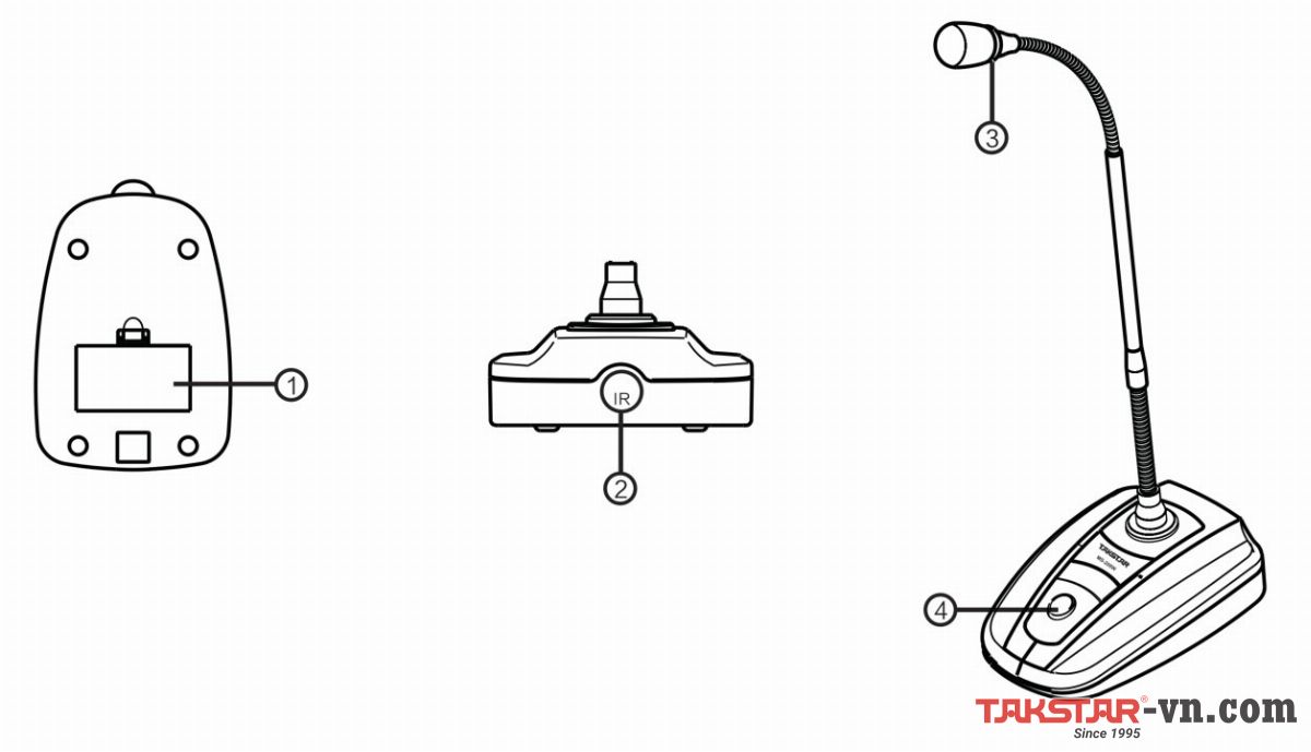 Micro không dây cổ ngỗng TS-8807TT (Transmitter)