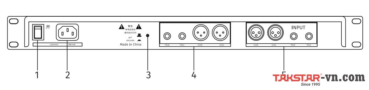 Mặt sau bộ Chống hú FE-224N NEW Mặt sau bộ Chống hú FE-224N NEW