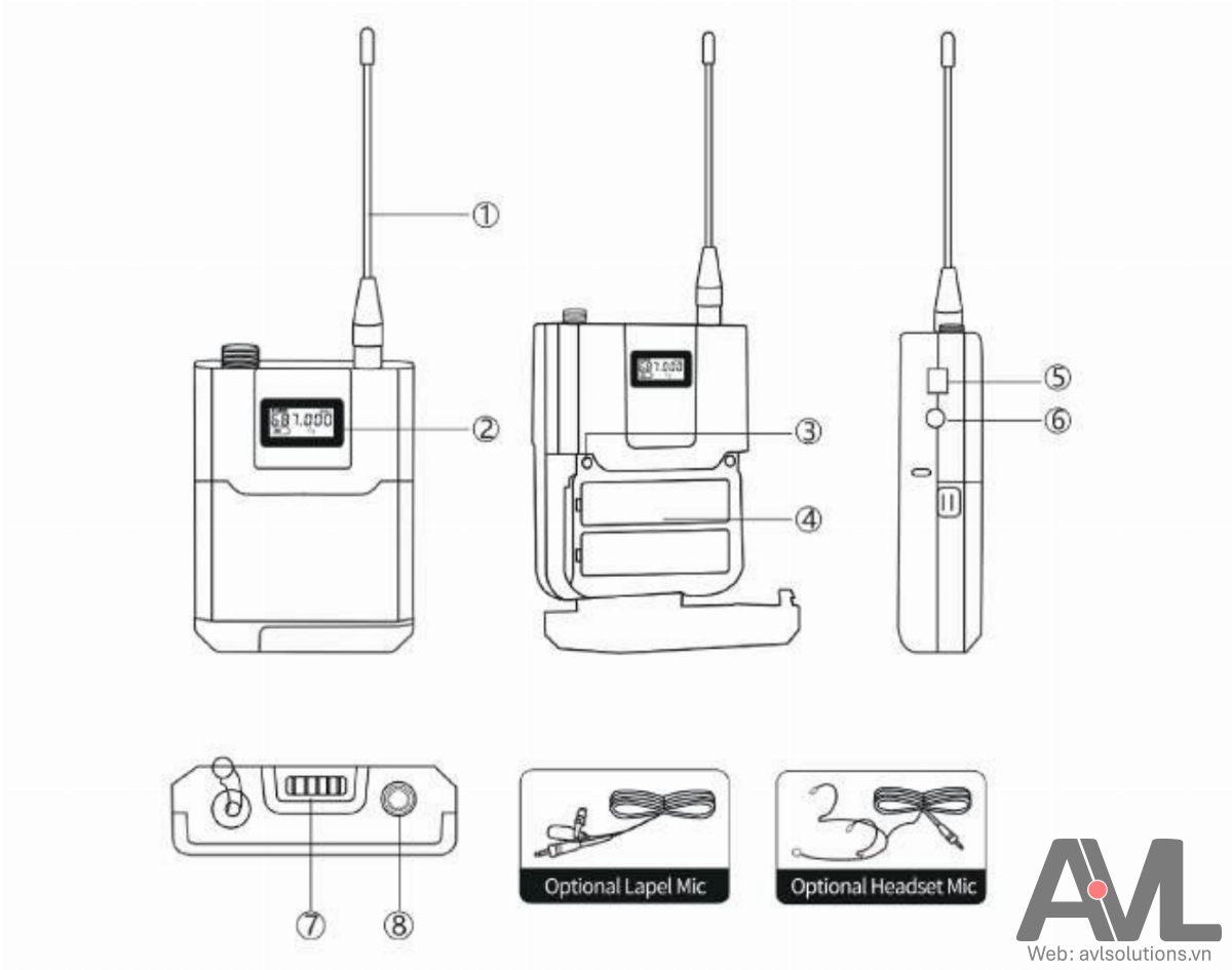 Hướng dẫn sử dụng Micro không dây choàng đầu Takstar XC-TP